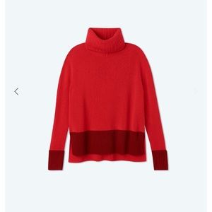 SUMMERSALT, Cashmere Blend Turtleneck, S/M, RED